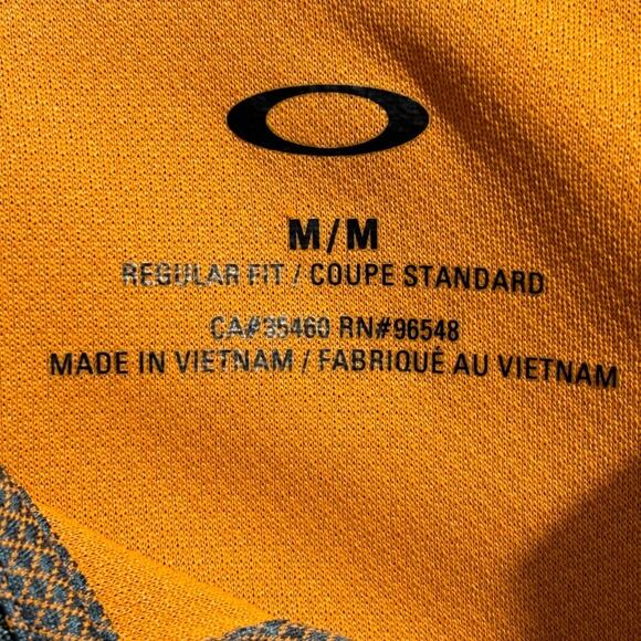 Oakley Men's Bluish Gray & Orange Polo Shirt - Size Medium - Picture 4 of 4